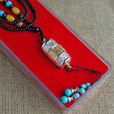 Tibetan Prayer Wheel Pendant Necklace-Your Soul Place